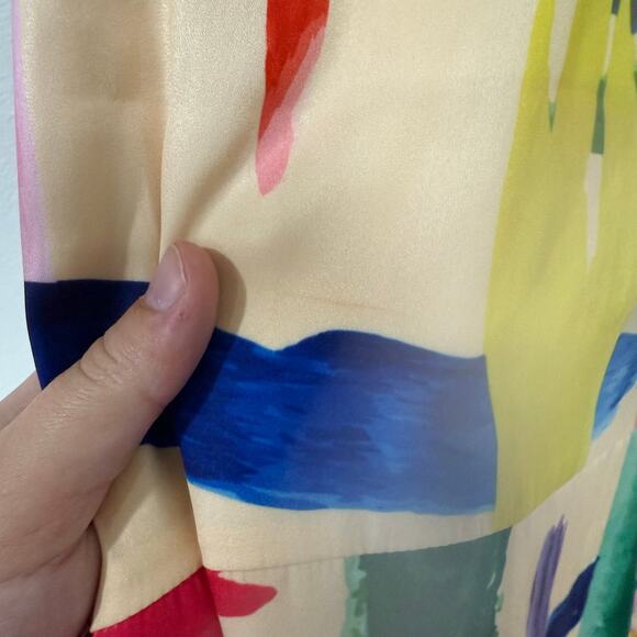 Essentiel Antwerp Varah Midi Slip Dress in Multicolor Graphic Stripes Size 34 2 - Picture 4 of 9